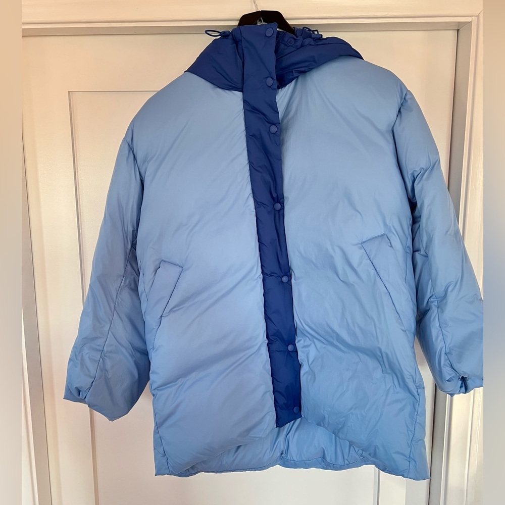 Marni X Uniqlo Blue Puffer Jacket. Medium.